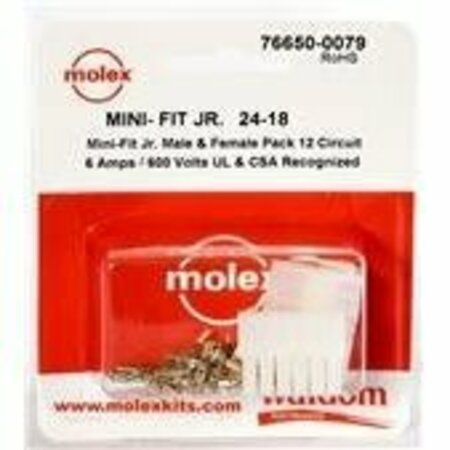MOLEX Headers & Wire Housings Minifit Jr Conn Kit Plug And Rect 12Ckt 766500079